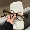 Retro Anti-Blue Light Glasses Unisex Flat Mirror Cat Eye Glasses Fashion Small Frame Eyeglasses Plain Glasses