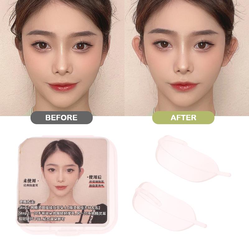 Elf Earhook V-Face Носимая подставка для ушей Многоразовая сильная поддержка Фиксированные невидимые серьги Выступающая заметная коррекция