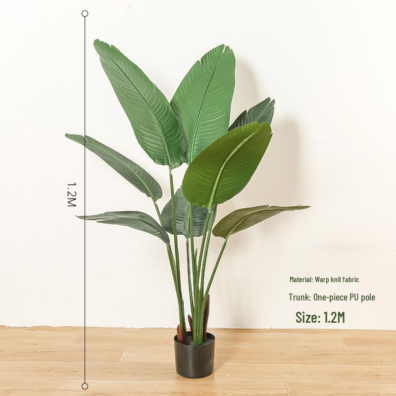 Растение искусственное в горшке Птица Рая в скандинавском стиле, Декор для дома, Пальма путешественника, Бонсай