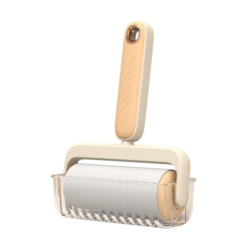 Tearing Sticky Pet Hair Remover Roll With Plastic Construction For Home And Pet Grooming