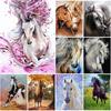 5D DIY Diamond Painting Full Round Horse Cross Stitch Embroidery Diamond Mosaic Animal Art Picture of Rhinestones Home Decor
