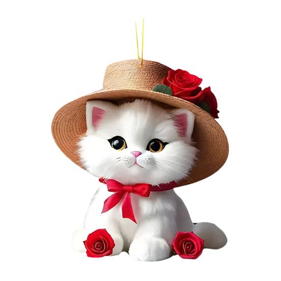 Yousheng 2D Акриловое Рождественское Украшение Милый Плоский Белый Медведь/Осьминог/Попугай Животное Подвеска на Зеркало Заднего Вида Автомобиля Аксессуары для Интерьера Автомобиля для Окна Стены