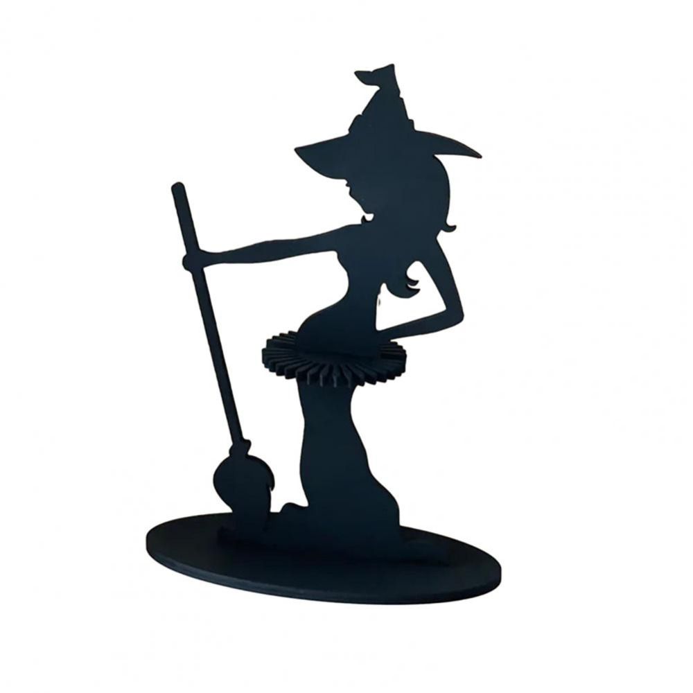 Witch Image Witch Figure Decorations Black Halloween Napkin Holder Desktop