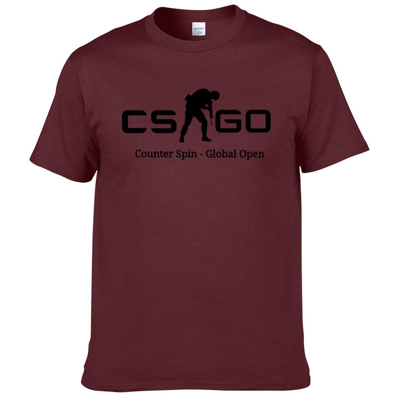 Летняя Мода Крутая Футболка Мужская Игра CS Go Футболка С Принтом 100% Хлопок Короткий Рукав Повседневная Уличная Одежда Мужские Топы Футболки F53