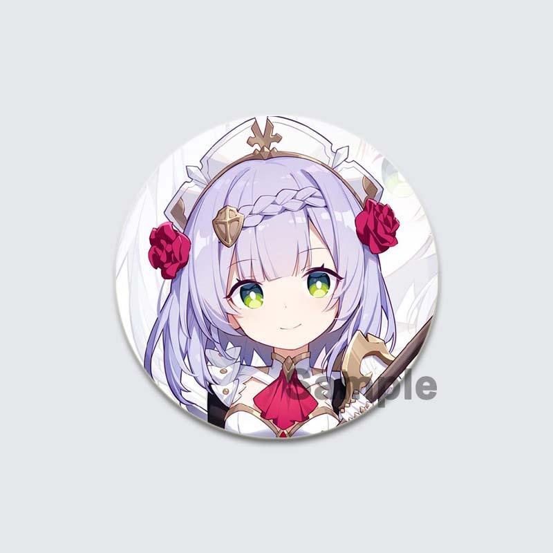 32/44/58mm Game Anime Genshin Impact Pin Fun Cartoon Cute Head Image Brooch Badge Bag Decor for Fans Collection Friends Gift Accessory