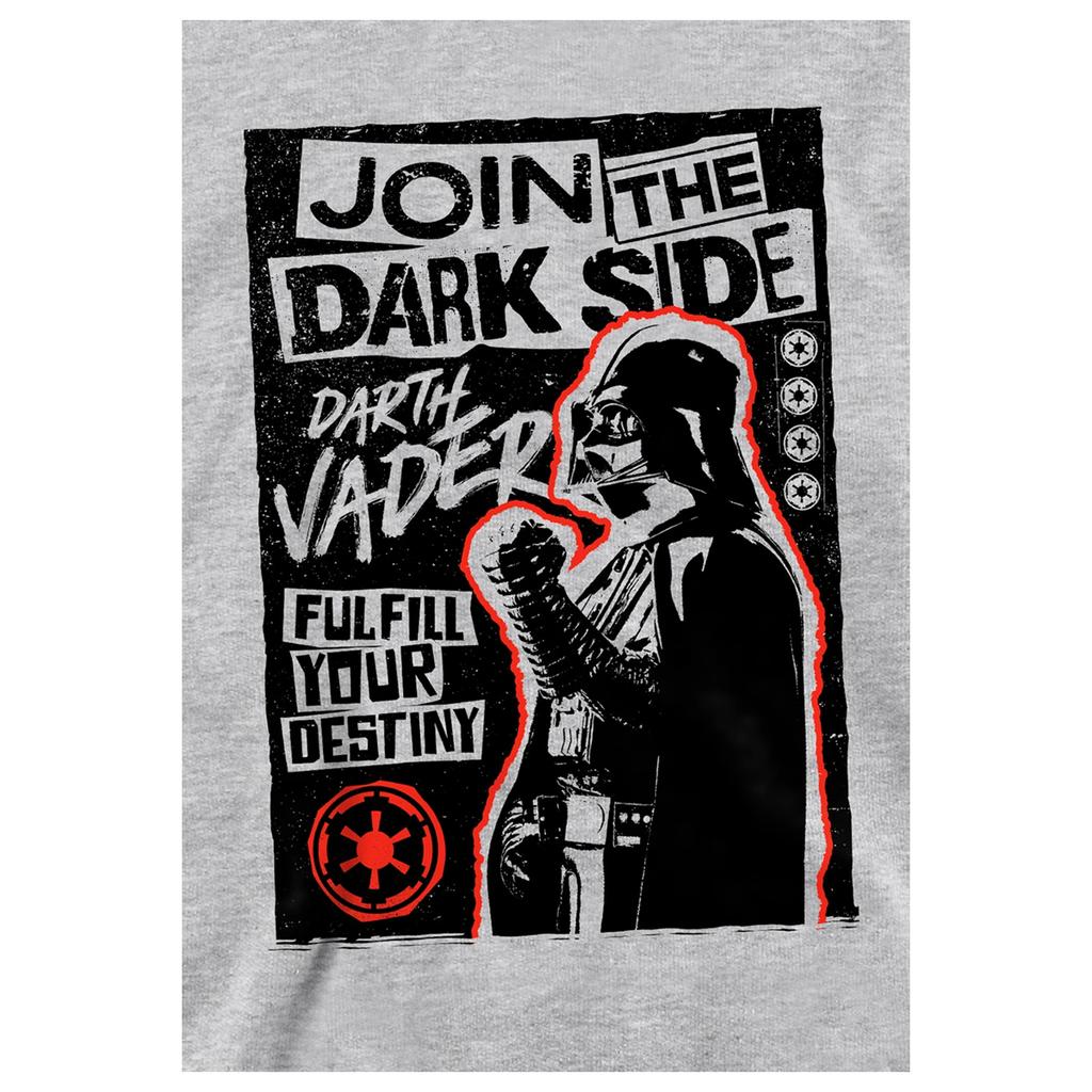 Star Wars Childrens/Kids Join The Dark Side Poster Heather Hoodie