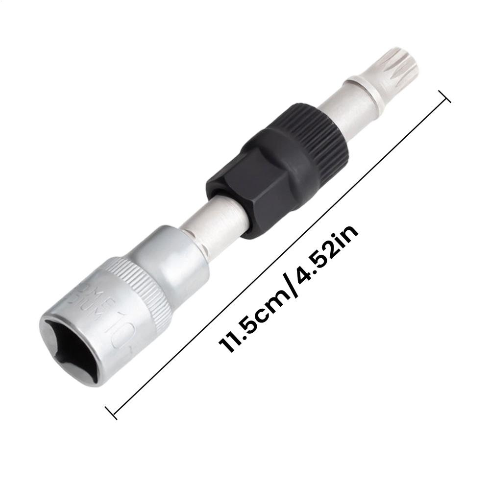 M10 T50 Alternator Pulley Socket Bit 33 Teeth Alternator Pulley Center Bolt Remover Socket Wrench Tool Automotive Accessories