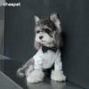 Pet Four Seasons Pure White Tie Shirt Schnauzer Maltese Dog Festival Formal Lapel Legs Dress
