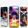W-31 One Piece Luffy Soft Black Case for iPhone 11 12 13 14 15 6 7 8 X XS Pro Max XR Samsung  S21 S22 S23 S24 FE Ultra S8 Plus