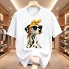 Ladies Dog Graphic T Shirts Unisex Summer Cotton Short Sleeve Printed Tshirt Streetwear Crew Neck T Shirts Unisexs Clothing Tops