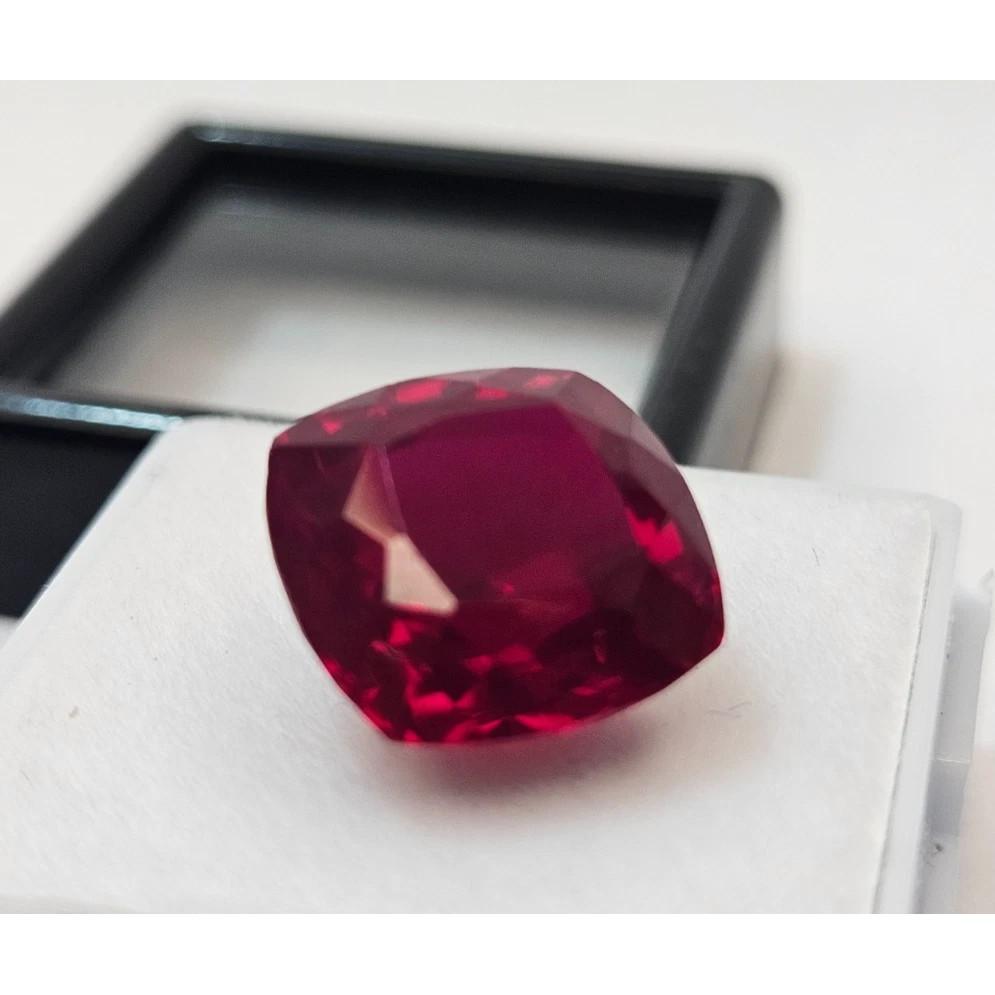 Mozambique Red Ruby Cushion Cut 10-11 Ct Stunning Certified Loose Gemstone
