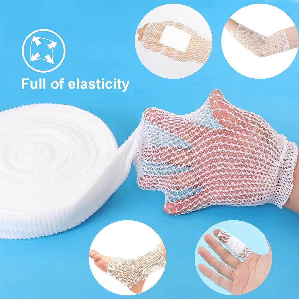 1 рулон сетчатый трубчатый бинт эластичная сетка повязка для ран трубка марля дышащий бинт фиксационная сетка для запястья локтя голени
