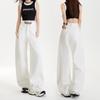 Tennis Jeans for Women In Spring and Summer High Waist Loose Wide-leg Pants for Women In Spring Slimming Wide-leg Jeans for Women In Spring