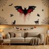 PVC Halloween Bat Wall Stickers Electrostatic Spooky Bat Sticker Window Sticker  Window