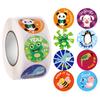 1 Roll Stickers Waterproof Without Residue Exquisite Great Stickiness DIY Eye-catching Cute Cartoon Animals Stickers for Students