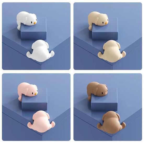 4 шт., угловая защита для мебели для щенков, защита от столкновений, детский мягкий силиконовый самоклеящийся столик, прямоугольный