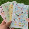 Cute Transparent Cartoon Sushi Burger Stickers for Scrapbook Phone Case Personalized DIY Decoration 1pc Arts Crafts