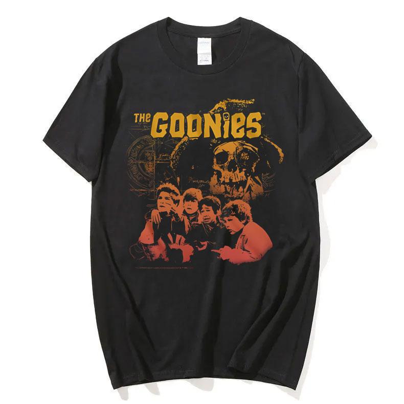 Смешные Фильмы The Goonies Никогда Не Сдаются Принт Скелета Футболки Мужские Винтажные Повседневные Футболки Унисекс Женские Рок Оверсайз Уличная Одежда