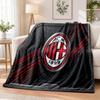 AC Milan Printet Flanel Tæppe Varm Komfort Sengekast Til Indendørs Boligdekoration