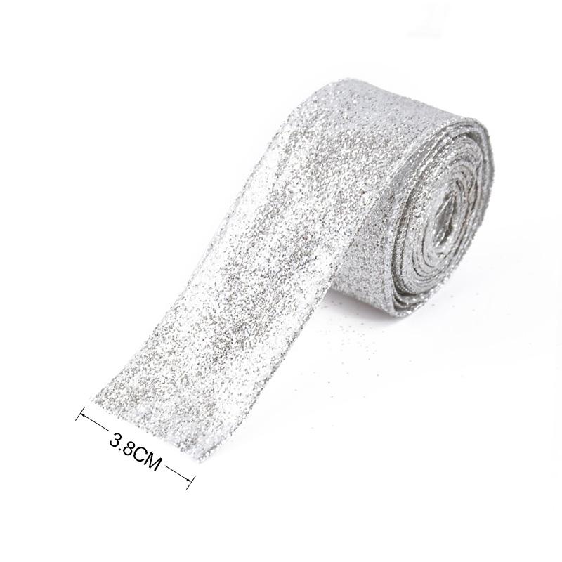 5 метров золотых лент цвета шампанского, рождественские поделки своими руками, банты, полиэстеровая лента, елочные украшения, новогодние подарки, упаковка