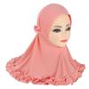 H361 Beautiful Fit 3-6 Years Old Girls Cute Hijab Head Scarf With Crinkles Baby Muslim Shawl Turban Caps