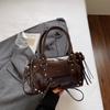 2025 Autumn and Winter Retro New High-end Single Shoulder Crossbody Rivet Boston Pillow Bag Handbag