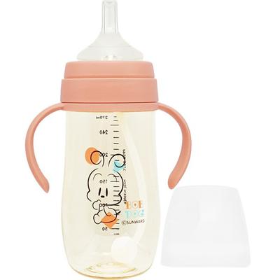 Bobdog PPSU Bebe Чашка-соломка 270мл, кораллово-розовый, 1 шт.