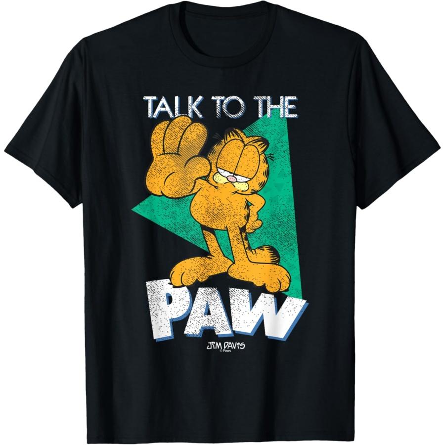 Футболка Garfield Distressed Talk To The Paw Ретро Мультяшный Кот(1)
