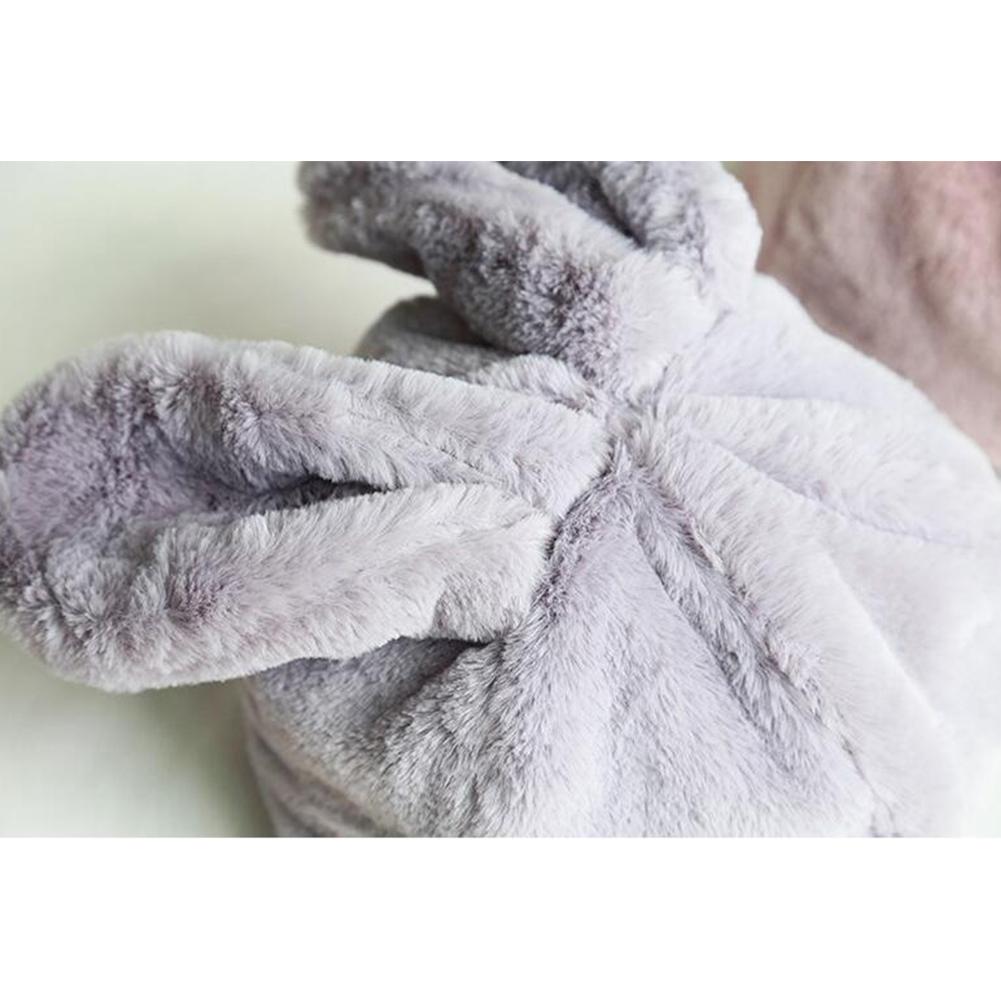 Women Girl Winter Warm Hat Soft Plush Cute Rabbit Ears Design Solid Color Beret