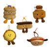 Egg Tarts Puffs Pancakes And Bagels Plush Pendants With Short Plush Filling For Kids And Adults
