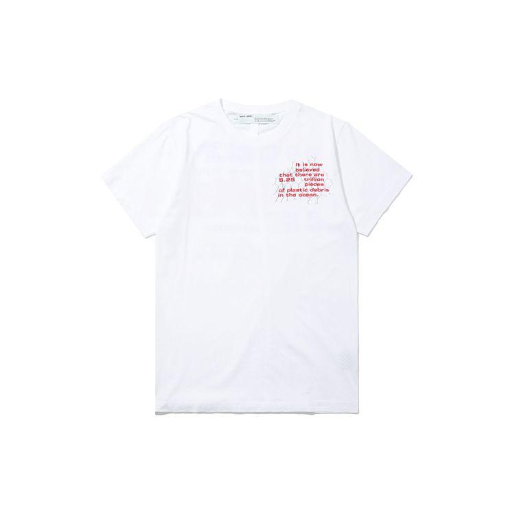 Off-White SS20 слоган принт короткий рукав футболка мужские топы белый OMAA027S201850060188