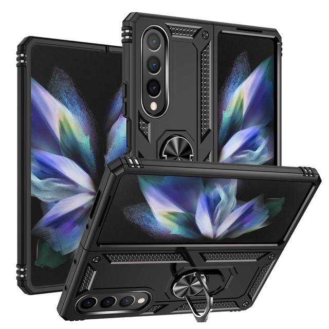 Dustproof Non -Slip Ring Holder Stand Case For Samsung Galaxy Z Fold4 5g Fold 4 Fold3 Fold 3 Anti -Knock Protective Cover