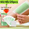 60/40/20Pcs Hair Removal Wax Strips Depilatory Professional Double Sided Cold Wax Paper Bikini Leg Summer Face Body Beauty Tools