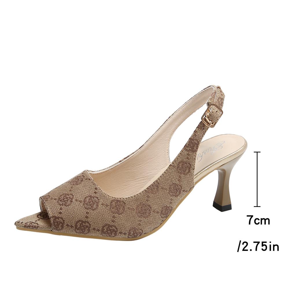 Брендовые дизайнерские босоножки на высоком каблуке для женщин, лето 2024 года, туфли-лодочки с острым носком и ремешками на щиколотке, женские тапочки, туфли для вечеринок на тонком каблуке, шлепанцы