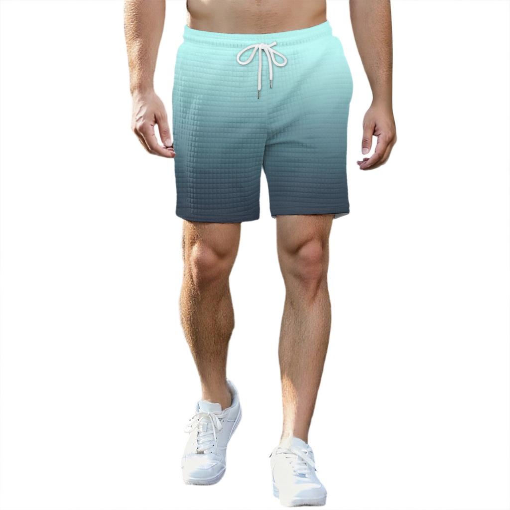 Мужские модные спортивные шорты с принтом, эластичный пояс, карманы, спортивные шорты