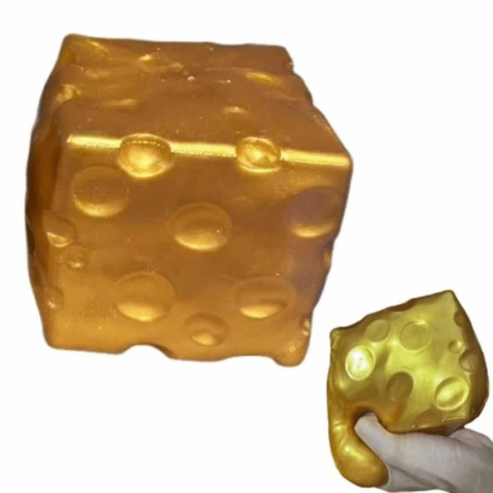 Super Soft Cheese Squeezed Cube Realistic Cheese Stress Ball Office Desk Toy