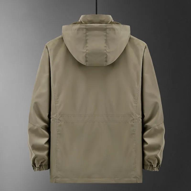 Мужская куртка весна-осень больших размеров, водонепроницаемая, повседневная, свободная, куртка для активного отдыха, универсальная спортивная куртка для мужчин
