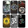 Floral Om Yoga Hindu Aum Om Yaga Phone Case Cover for iPhone 13 11 12 Pro Max Mini XS XR X 8 Plus 7 SE 2020 6S 5S Coque Shell