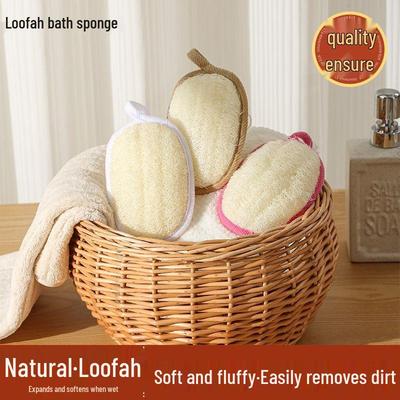 Натуральная люфа отшелушивающая мочалка для тела - Смесь хлопка и льна
