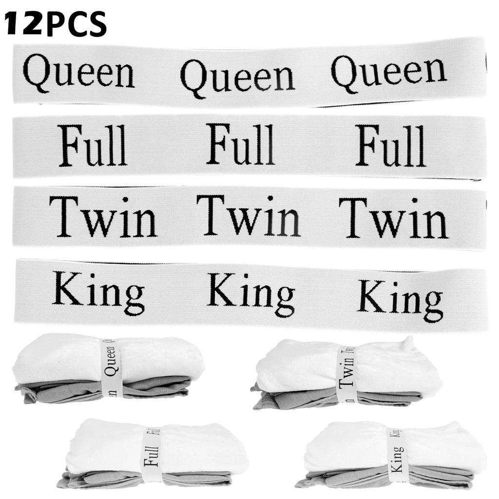 12 шт. Органайзер и хранение для простыней, эластичные ленты-этикетки, органайзеры для бельевого шкафа для складных простыней, наволочек