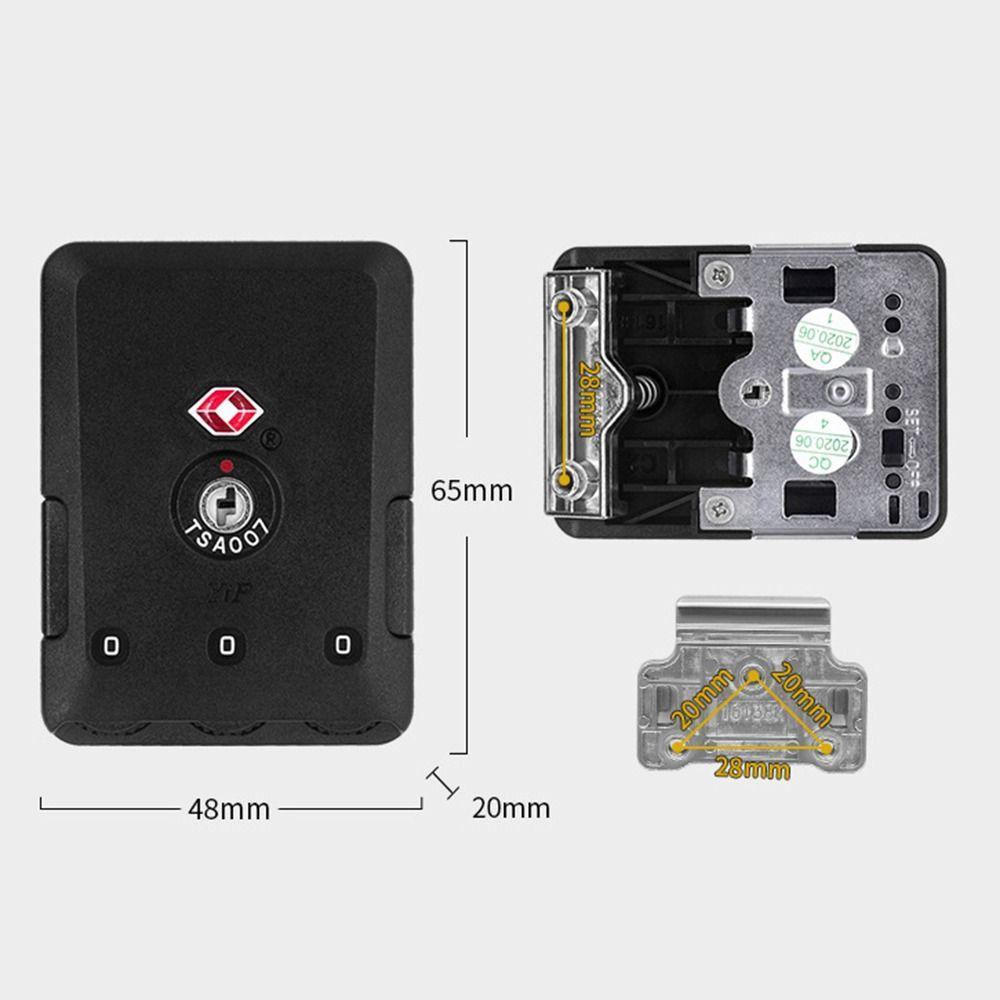 TSA 3-значный кодовый замок Инструмент безопасности Шкафчик Шкафчик Аксессуары для багажа