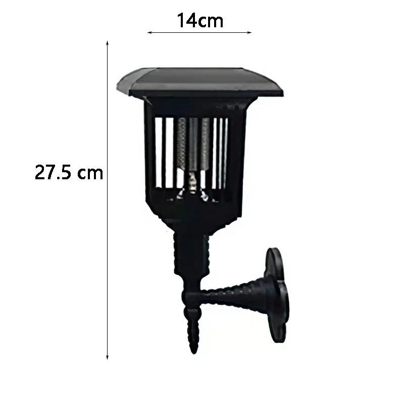 Outdoor Solar Mosquito Light, Water Resistant LED Light, Insect Trap, Electric Discharge, For Lawn, Garden, Courtyard