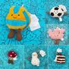 New snowman JC Marshmallow Plush Toy, Small Cherry Charm, Little Turtle Plush Toy, Croissant, Little Penguin JC Bag Charm