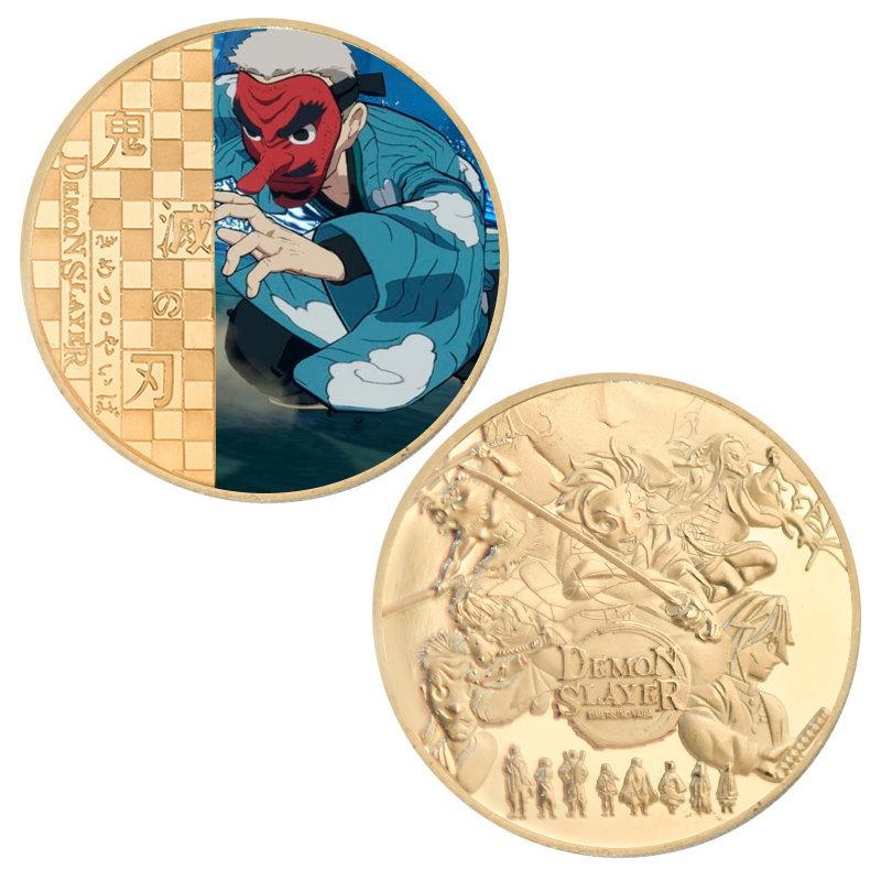 Commemorative coins, copper coins, anime related coins, gold-plated die cast metal coins, handicrafts