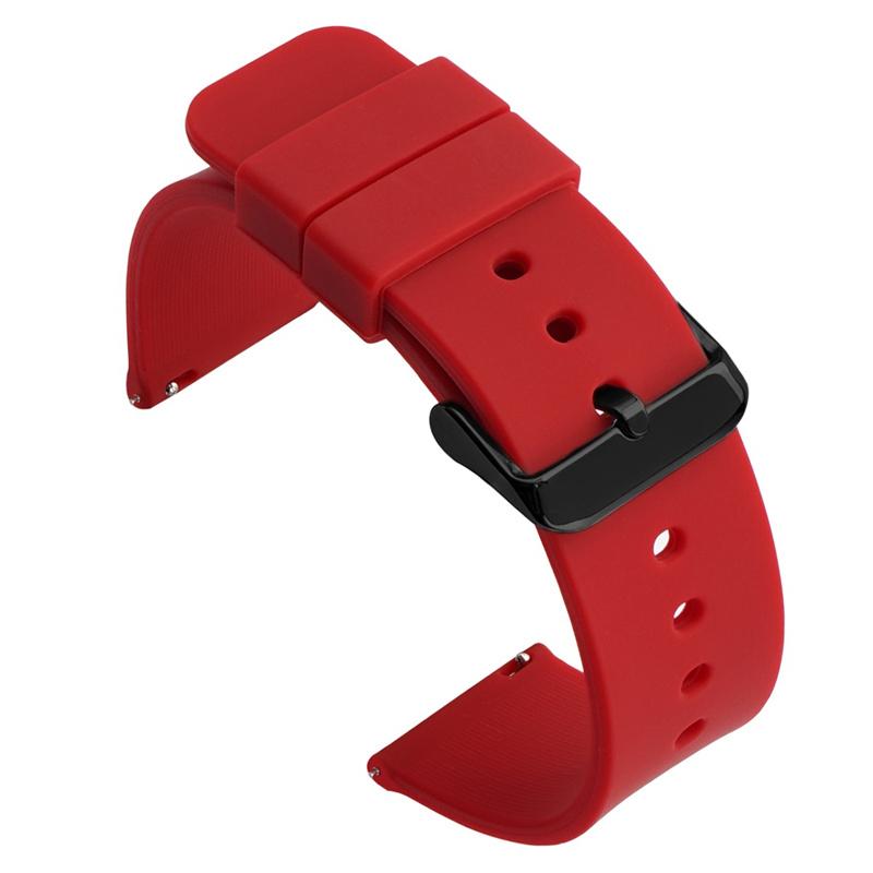 Silicone Watchband Strap Quick Release Band 12mm 14mm 16mm 18mm 19mm 20mm 21mm 22mm 24mm Universal Wristband Belt Accessories