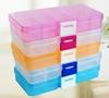 Portable Simple 10 Grid Split Transparent PP Plastic Storage Box Components Hardware Tools Storage Organizer Closet Organizer