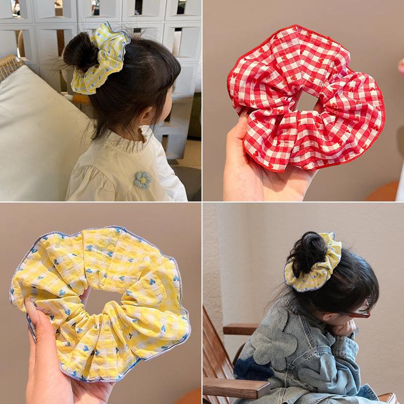 Милая scrunchie (резинка-скранчи) в корейском стиле для девочек, Резинка для волос для маленьких девочек, Эластичный аксессуар для волос