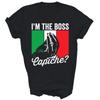 Я босс, понял? Смешная итальянская футболка унисекс в подарок для нонно и нонны