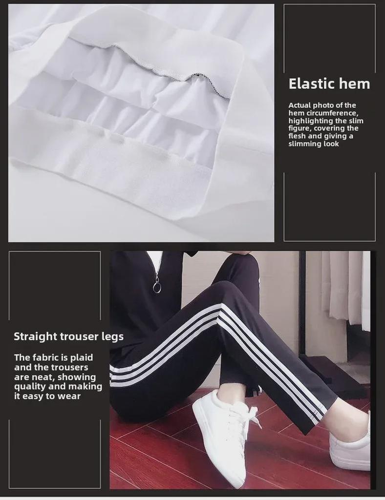 2025 European Women's Summer Slim Two-Piece Sports Suit – Short-Sleeved, Versatile, Niche Design for Students