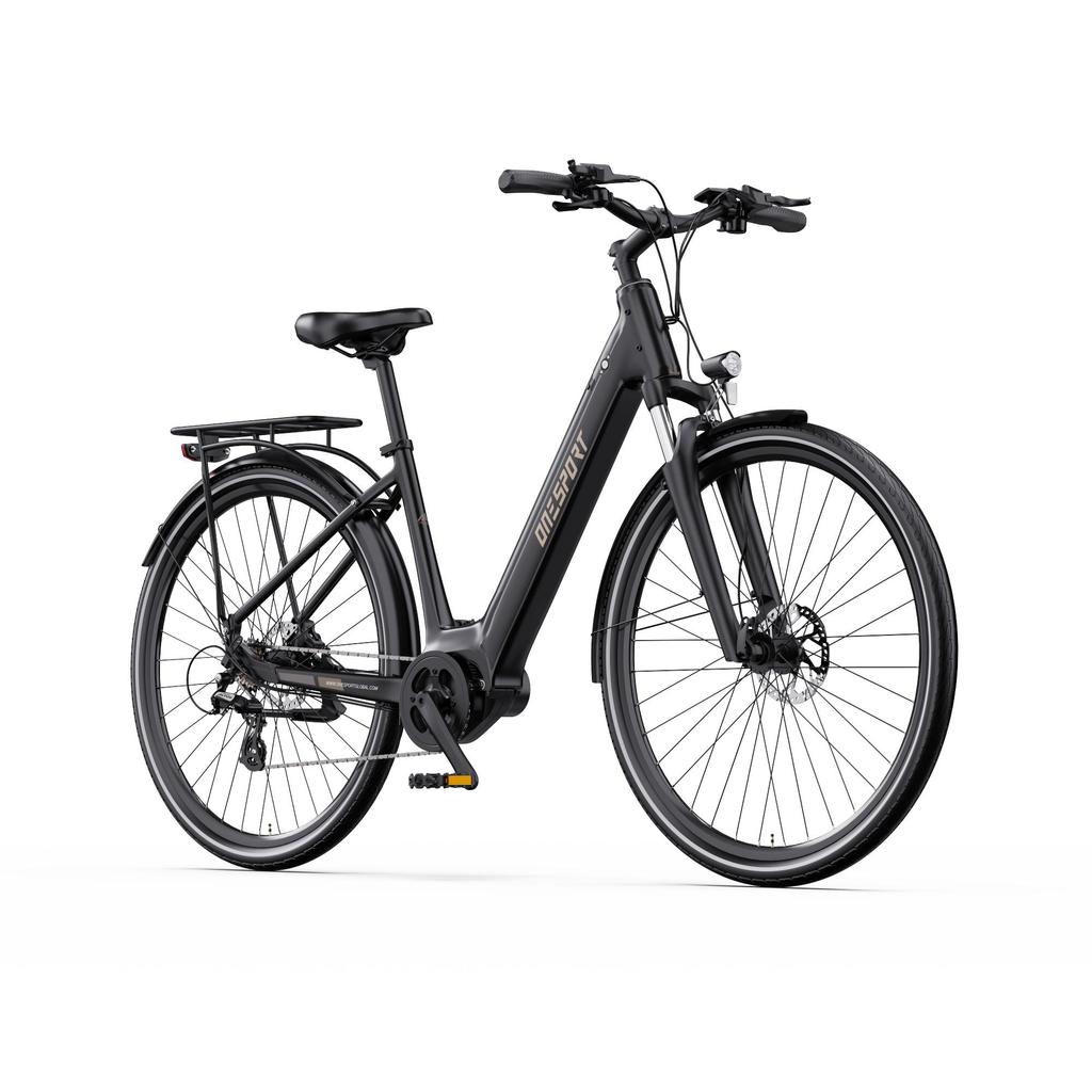 ONESPORT OT07 250W Mid-Drive Electric Bike, 36V 14Ah Battery, 110km Range, Hydraulic Brakes, Shimano 7-Speed,